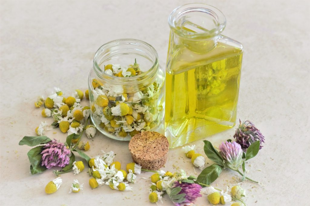 chamomile, oil, aromatherapy